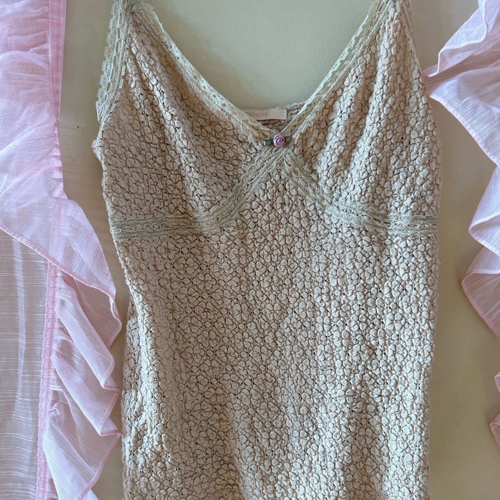 90s beige lace cami✨✨